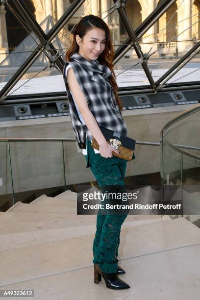 Hebe Tien attends the Louis Vuitton show as part of the Paris Fashion Week Womenswear Fall/Winter 2017/2018 on March 7, 2017 in Paris, France.