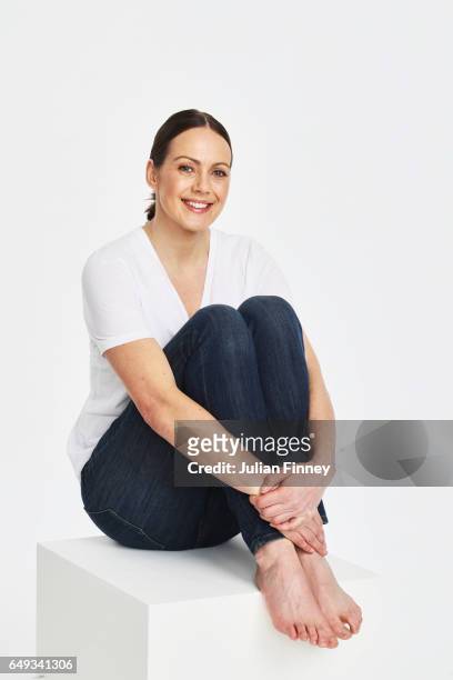 Kelly Sotherton poses at a photoshoot in London to celebrate Britains strong female Athletics heritage ahead of International Womens Day and to mark...