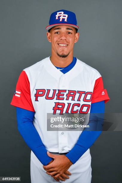 Jose Berrios of Team Puerto Rico poses for a headshot for Pool D of the 2017 World Baseball Classic on Tuesday, March 7, 2017 at Salt River Fields at...