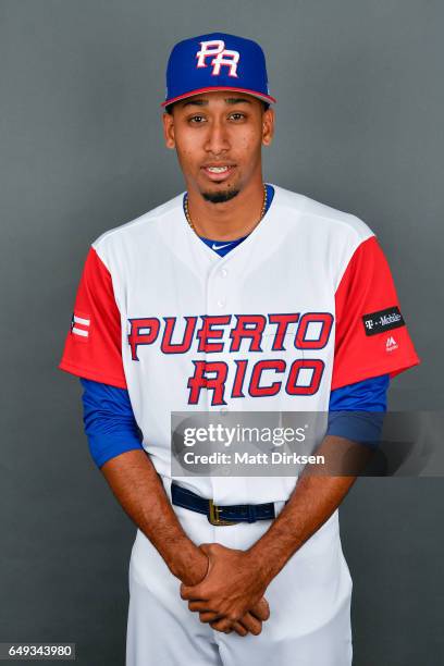 Edwin Diaz of Team Puerto Rico poses for a headshot for Pool D of the 2017 World Baseball Classic on Tuesday, March 7, 2017 at Salt River Fields at...