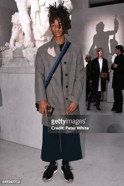 Jaden Smith attends the Louis Vuitton show as part of the Paris Fashion Week Womenswear Fall/Winter 2017/2018 on March 7, 2017 in Paris, France.