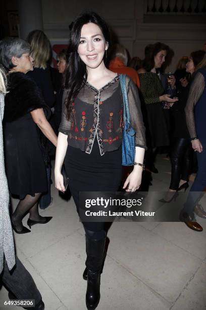 Actress Aurelia Khazan attends "Dessiner L'Or et L'Argent Odiot Orfevre" Exhibition Launch at Musee Des Arts Decoratifs on March 7, 2017 in Paris,...