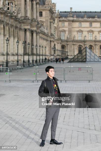 Sehun attends the Louis Vuitton show as part of the Paris Fashion Week Womenswear Fall/Winter 2017/2018 on March 7, 2017 in Paris, France.