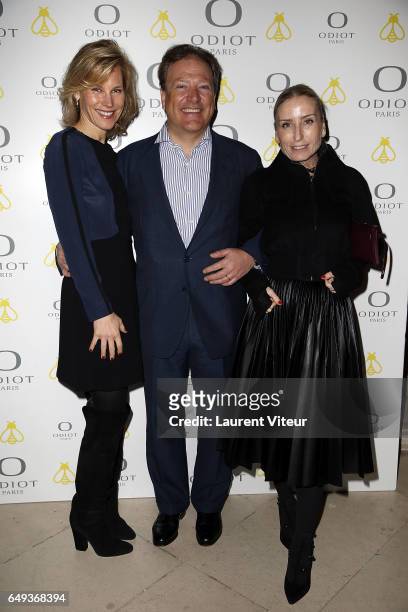 Maurizio Borletti, Grace Borletti and guest attend "Dessiner L'Or et L'Argent Odiot Orfevre" Exhibition Launch at Musee Des Arts Decoratifs on March...