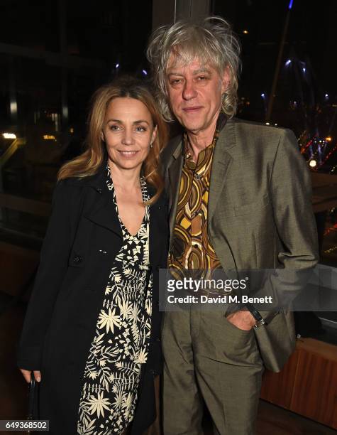 Jeanne Marine and Bob Geldof attend the press night after party for The Old Vic's production of "Rosencrantz & Guildenstern Are Dead" at The Skylon...