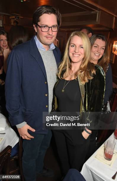 Harry Lopes and Laura Parker Bowles attend the Lady Garden VIP pub quiz in support of the Gynaecological Cancer Fund at Albert's Club on March 7,...