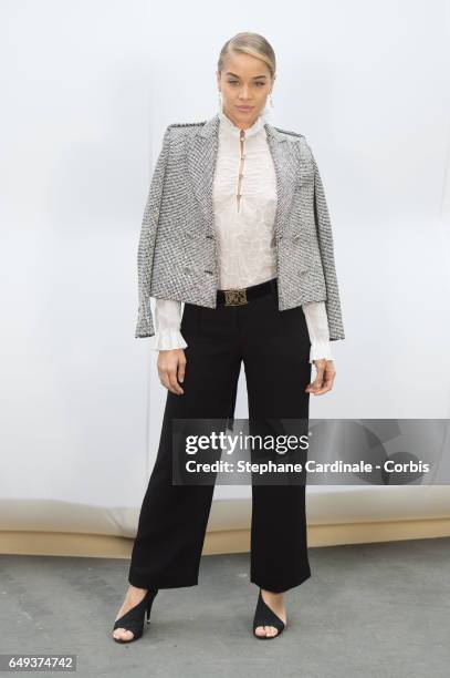 Jasmine Sanders attends the Chanel show as part of the Paris Fashion Week Womenswear Fall/Winter 2017/2018 on March 7, 2017 in Paris, France.