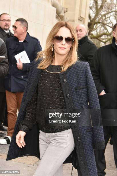 Vanessa Paradis attends the Chanel show as part of the Paris Fashion Week Womenswear Fall/Winter 2017/2018 on March 7, 2017 in Paris, France.