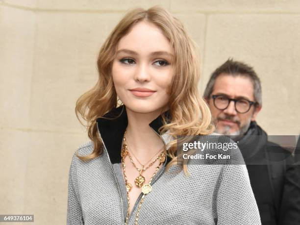Lily-Rose Depp attends the Chanel show as part of the Paris Fashion Week Womenswear Fall/Winter 2017/2018 on March 7, 2017 in Paris, France.