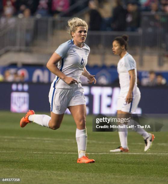 Millie Bright of England plays against France during the SheBelieves Cup at Talen Energy Stadium on March 1, 2017 in Chester, Pennsylvania.