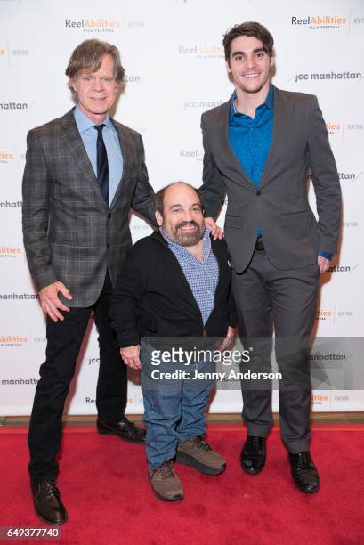 William H. Macy, Danny Woodburn, and RJ Mitte attend 2017 Reel Abilities Film Festival at JCC Manhattan on March 7, 2017 in New York City.