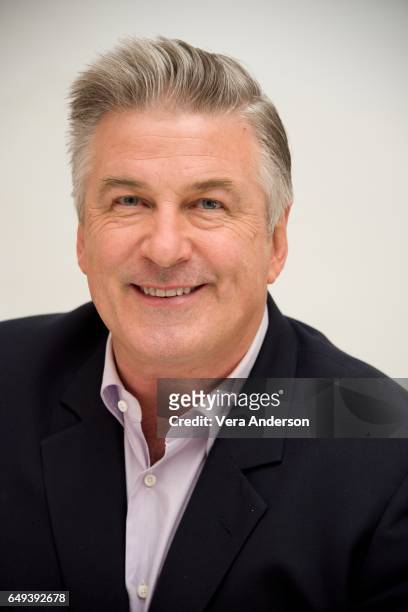 Alec Baldwin at "The Boss Baby" Press Conference at the Four Seasons Hotel on March 6, 2017 in Beverly Hills, California.