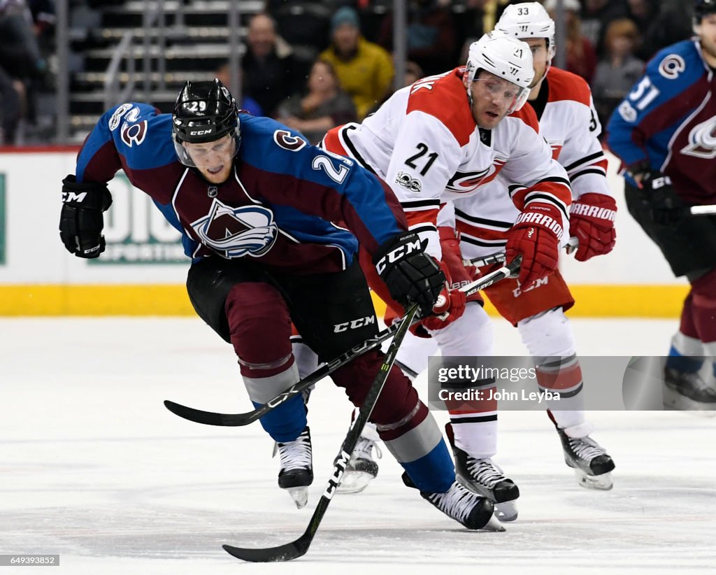 Colorado Avalanche veresus Carolina Hurricanes at Pepsi Center