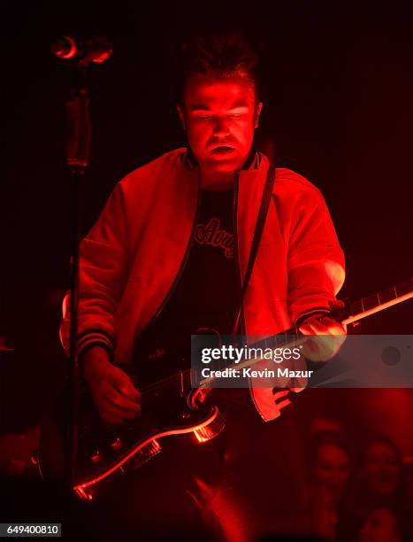 Neil Perry of The Band Perry performs onstage during their "Welcome To My Bad Imagination - A Series of Pop-up Shows" at Irving Plaza on March 7,...