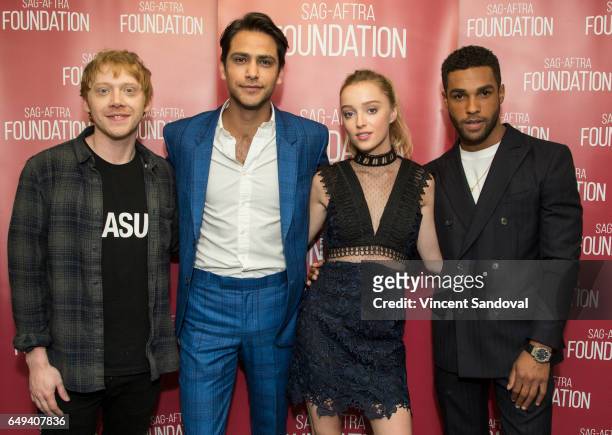 Actors Rupert Grint, Luke Pasqualino, Phoebe Dynevor and Lucien Laviscount attend SAG-AFTRA Foundation's Conversations with "Snatch" at SAG-AFTRA...