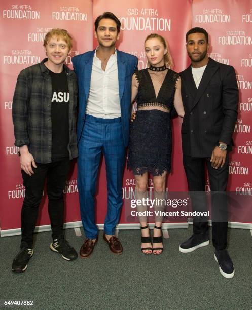 Actors Rupert Grint, Luke Pasqualino, Phoebe Dynevor and Lucien Laviscount attend SAG-AFTRA Foundation's Conversations with "Snatch" at SAG-AFTRA...