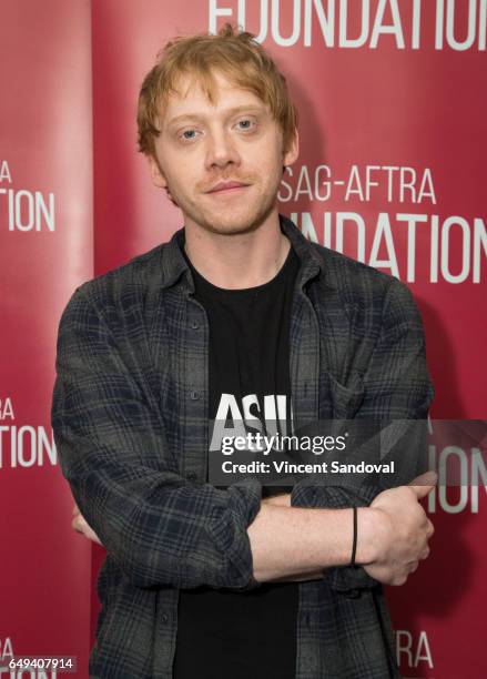 Actor Rupert Grint attends SAG-AFTRA Foundation's Conversations with "Snatch" at SAG-AFTRA Foundation Screening Room on March 7, 2017 in Los Angeles,...