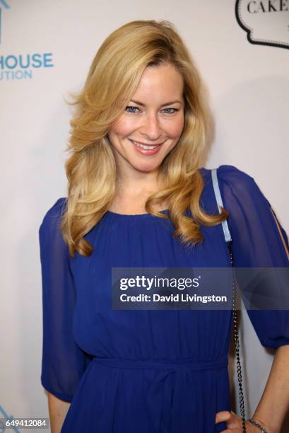 Actress Jessica Morris attends the premiere of Glass House Distributions' "Dropping The Soap" at Writers Guild Theater on March 7, 2017 in Beverly...