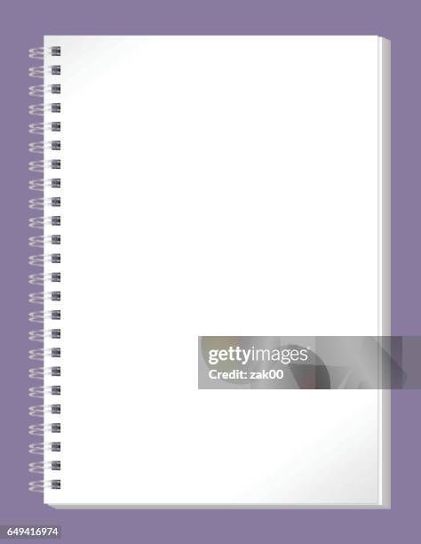 stockillustraties, clipart, cartoons en iconen met notebook - spiraalblok