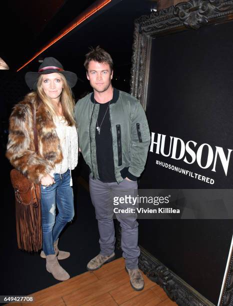 Samantha Hemsworth and Luke Hemsworth attend a private event hosted by Hudson at Hyde Staples Center for a Red Hot Chili Peppers concert on March 7,...