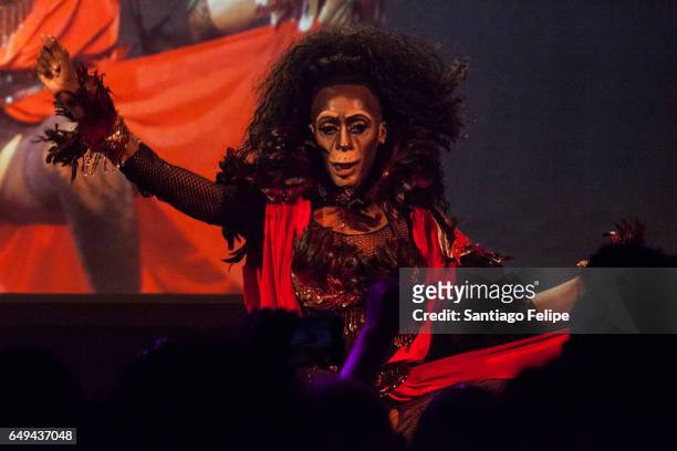 Nina Bo' Nina Brown performs onstage during "RuPaul's Drag Race" Season 9 Premiere Party & Meet The Queens Event at PlayStation Theater on March 7,...