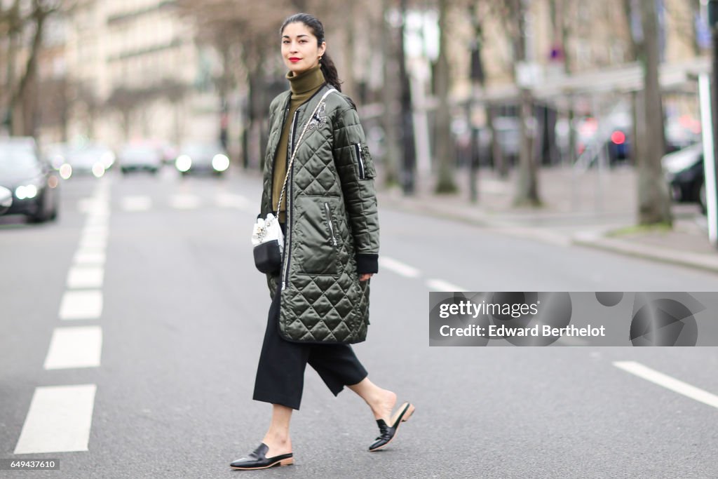 Street Style : Day Eight - Paris Fashion Week Womenswear Fall/Winter 2017/2018