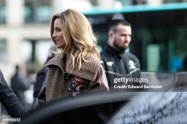 Dianna Agron is seen, outside the Miu Miu show, during Paris Fashion Week Womenswear Fall/Winter 2017/2018, on March 7, 2017 in Paris, France.