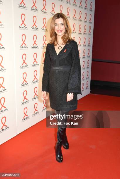 Veronique Mounier attends the Sidaction 2017 Launch Party : Photocall at Musee Branly on March 07, 2017 in Paris, France.