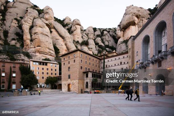 monastery of montserrat in barcelona (catalunya) - ベネディクティン ストッ�クフォトと画像