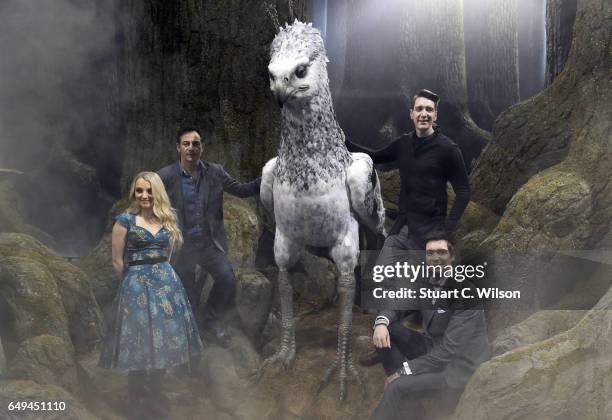 Evanna Lynch, Jason Isaccs, James Phelps and Oliver Phelps attend the First look at The Forbidden Forest, a new permanent expansion, opening 31st...