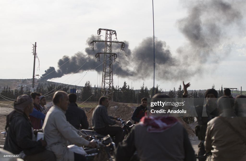 Aftermath of Turkish army-backed FSA enters center of Syrias Al-Bab