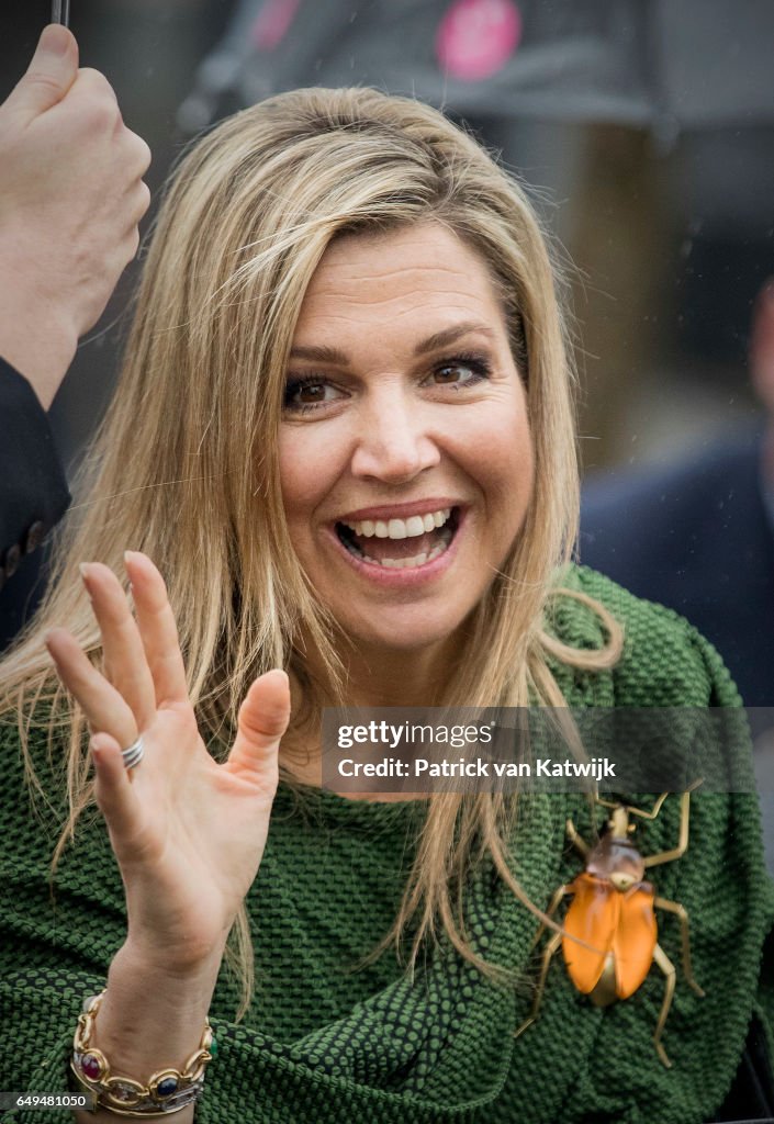 Queen Maxima Of The Netherlands Attends The Start Signal For Training Single Mothers In Amsterdam