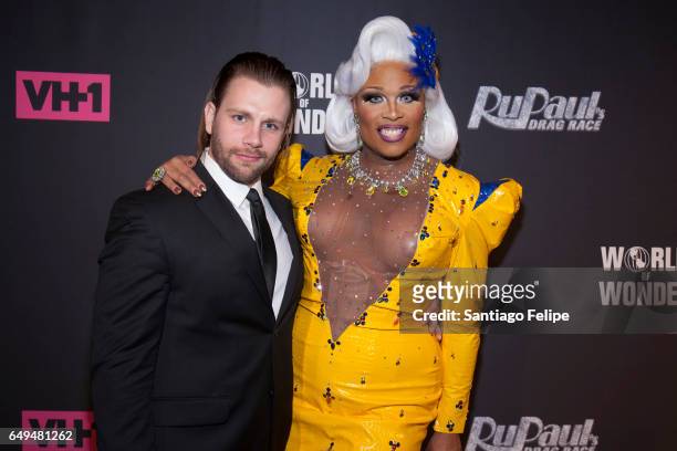 Branden Hayward and Peppermint attend "RuPaul's Drag Race" Season 9 Premiere Party & Meet The Queens Event at PlayStation Theater on March 7, 2017 in...
