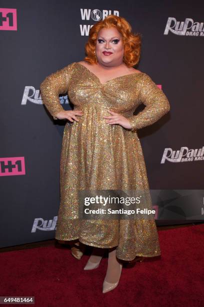 Ginger Minj attends "RuPaul's Drag Race" Season 9 Premiere Party & Meet The Queens Event at PlayStation Theater on March 7, 2017 in New York City.