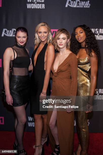 India Gants, Paige Mobley, Courtney Nelson and Tatiana Price attend "RuPaul's Drag Race" Season 9 Premiere Party & Meet The Queens Event at...