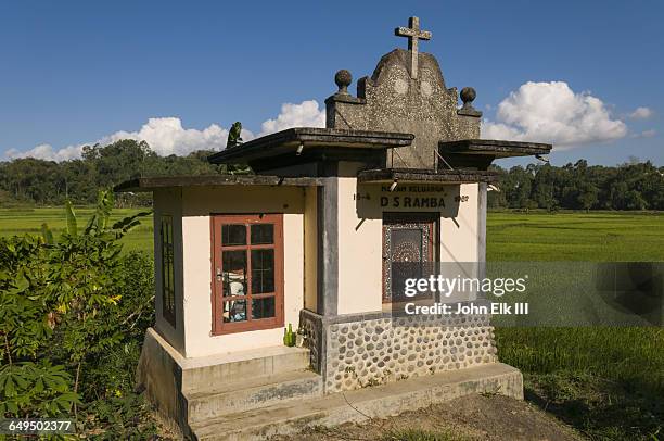 torajan tomb - celebes stock pictures, royalty-free photos & images