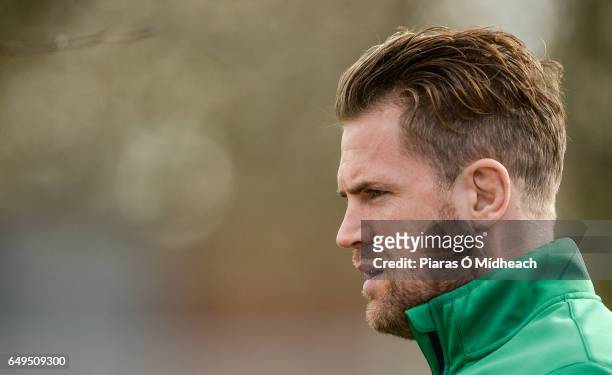 Kildare , Ireland - 8 March 2017; Jamie Heaslip of Ireland during squad training at Carton House in Maynooth, Co Kildare.