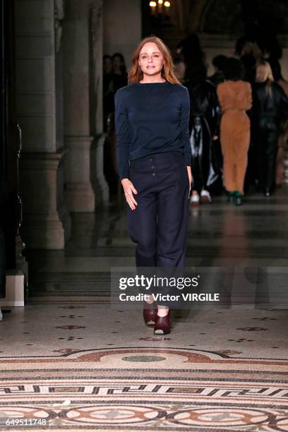 Fashion designer Stella McCartney walks the runway during the Stella McCartney Ready to Wear fashion show as part of the Paris Fashion Week...
