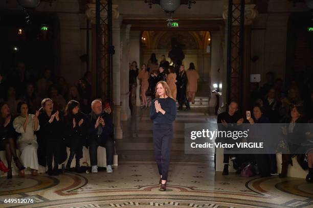 Fashion designer Stella McCartney walks the runway during the Stella McCartney Ready to Wear fashion show as part of the Paris Fashion Week...