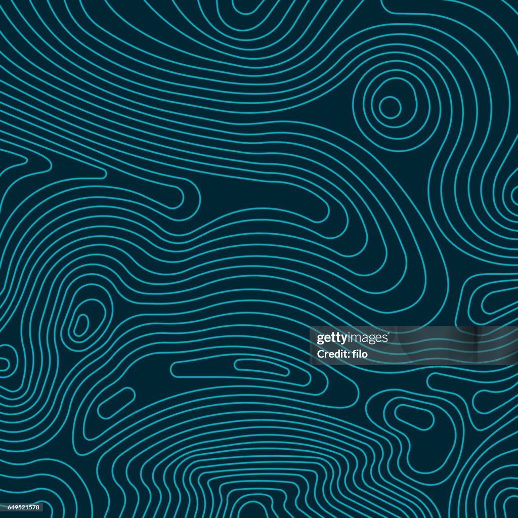Topographischen Linien