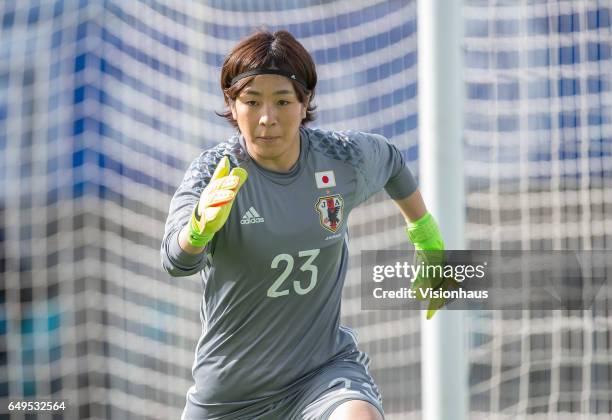 Sakiko Ikeda of Japan during the Group B 2017 Algarve Cup match between Norway and Japan at the Estadio Algarve on March 06, 2017 in Faro, Portugal.