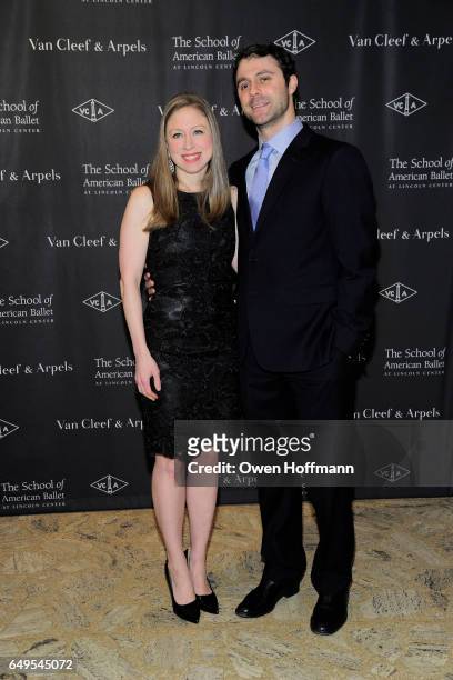 Chelsea Clinton and Marc Mezvinsky attend The School of American Ballet's 2017 Winter Ball at David H. Koch Theatre on March 6, 2017 in New York City.