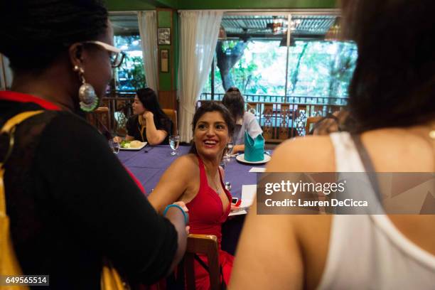 Women meet at the Women's Strike Bangkok to discuss the furture of women's rights and stand in solidarity with women around the world on March 8,...