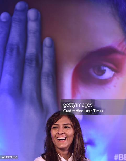 Freestyle wrestler Geeta Phogat interacts with women on the occasion International Women's Day at a function in Ericsson Forum, DLF Cybercity, on...