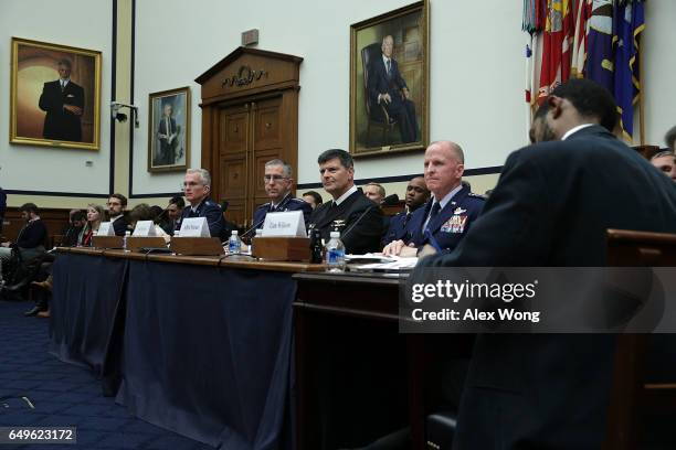 Vice Chairman of the Joint Chiefs of Staff Air Force Gen. Paul Selva, Commander of the U.S. Strategic Command Air Force Gen. John Hyten, Vice Chief...