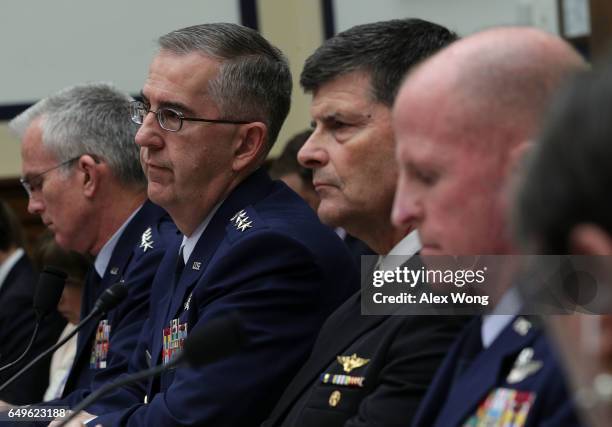 Vice Chairman of the Joint Chiefs of Staff Air Force Gen. Paul Selva, Commander of the U.S. Strategic Command Air Force Gen. John Hyten, Vice Chief...