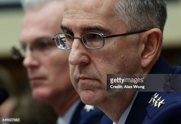 Vice Chairman of the Joint Chiefs of Staff Air Force Gen. Paul Selva and Commander of the U.S. Strategic Command Air Force Gen. John Hyten testify...