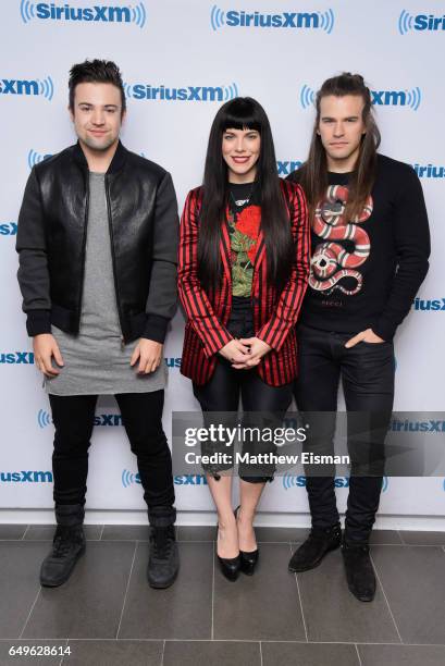 Musicians Neil Perry, Kimberly Perry and Reid Perry of The Band Perry visit at SiriusXM Studios on March 8, 2017 in New York City.