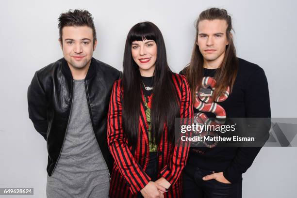 Musicians Neil Perry, Kimberly Perry and Reid Perry of The Band Perry visit at SiriusXM Studios on March 8, 2017 in New York City.