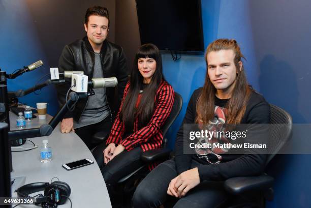 Musicians Neil Perry, Kimberly Perry and Reid Perry of The Band Perry visit at SiriusXM Studios on March 8, 2017 in New York City.